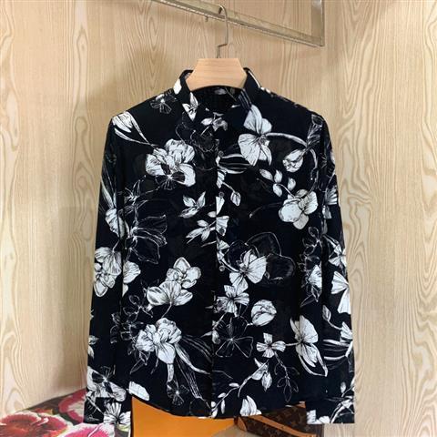 Áo Sơ Mi Tay Dài Họa Tiết Hoa Thời Trang Cho Nam