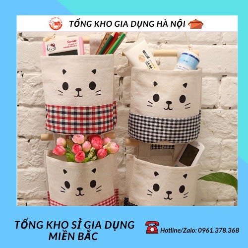 TÚI TREO TƯỜNG ĐỰNG ĐỒ HÌNH MÈO 88098