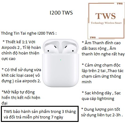 AIRPOD I200 TWS CHÍNH HÃNG | BigBuy360 - bigbuy360.vn