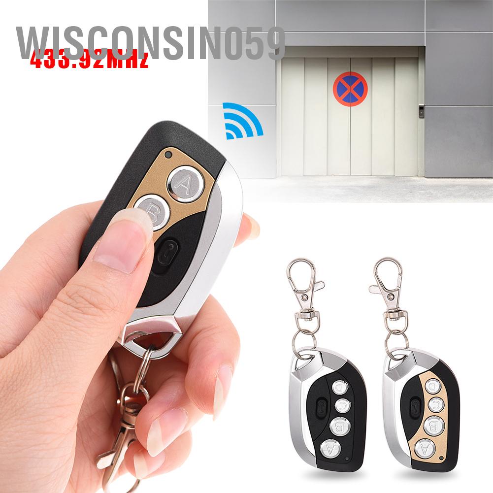 Wisconsin059 433.92MHz Electric Cloning Universal Garage Door Gate Remote Control Duplicator Key Fob