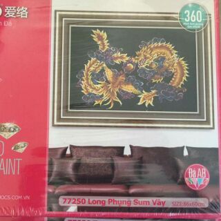 Freeship 99k TQ_Tranh thành phẩm rồng phượng