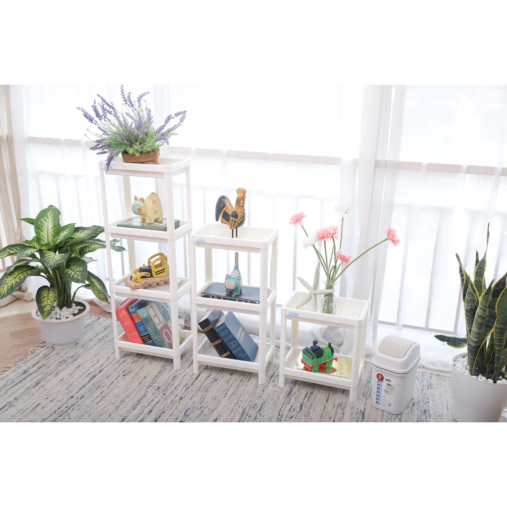 Kệ nhựa nguyên sinh 4 tầng đa năng cao cấp Tokyo dễ dàng lắp ráp