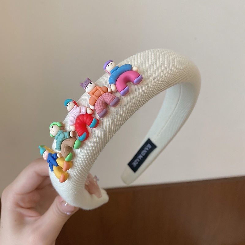 Băng Đô Cài Tóc Hình Biệt Thự Hoạt Hình Màu Trắng / Đen Kiểu Hàn Quốc Thời Trang Mùa