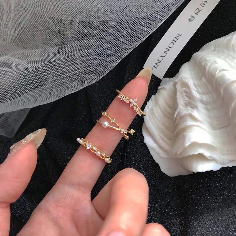 Nhẫn hở thiết kế đơn giản phong cách Hàn Quốc thời trang cá tính cho nữ