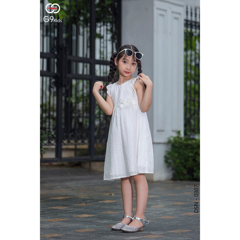Váy bé gái  g9moza 0307 , đồ cho bé với chất boil cottong siêu thoáng mát cho bé trong ngày hè