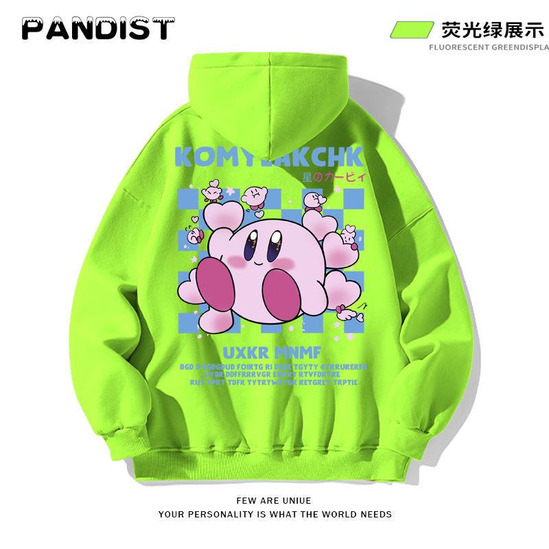 Áo Khoác Sweatshirt Màu Hồng In Họa Tiết Ngôi Sao Kirby Dễ Thương Xinh Xắn Cho Cặp Đôi