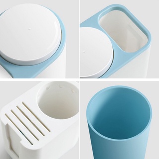 Toothbrush holder with 2 convenient bathroom wall stickers