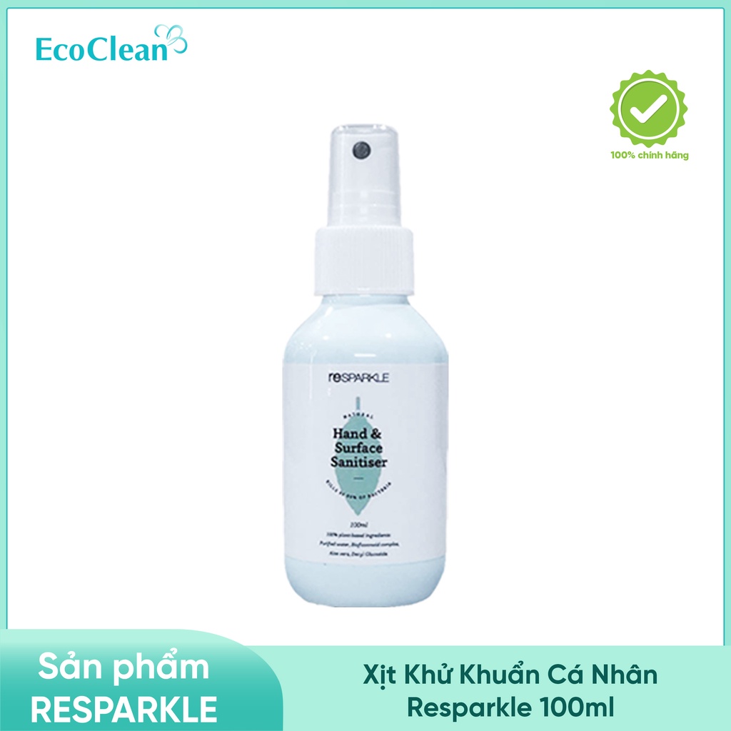 Xịt Khử Trùng, Khử Khuẩn Cá Nhân Resparkle - Chai Mới 100ml