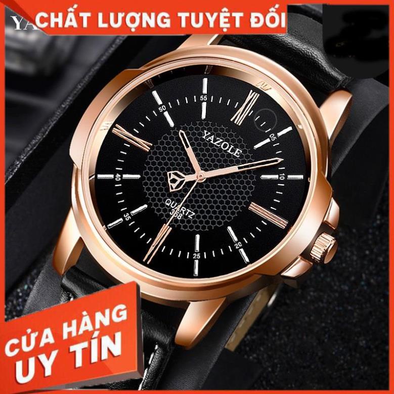 Đồng hồ nam Yazole 358 dây da thời trang sang trọng lịch lãm . | BigBuy360 - bigbuy360.vn