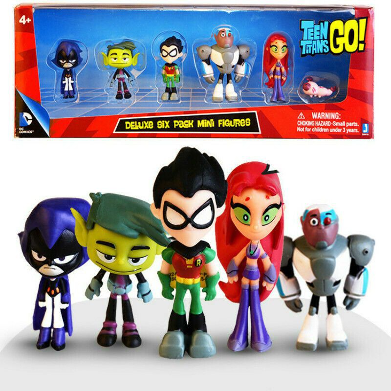 Set 6 Mô Hình Nhân Vật Teen Titans Go
