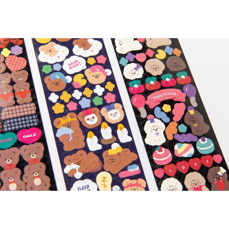 Set 9 Tấm Sticker ARTBOX Hàn Quốc Hologram Lấp Lánh Dễ Thương Yellow