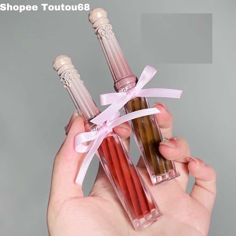 Son Bóng HERORANGE siêu lì lên màu chuẩn thiết kế Nơ dễ thương