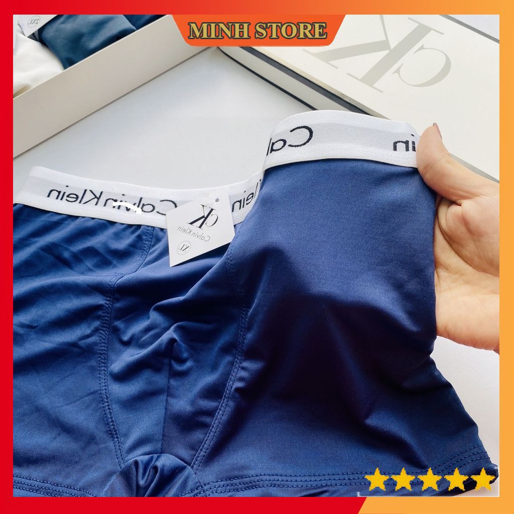 Quần lót nam Boxer thun lạnh Cotton, sịp đùi nam đẹp, quần lót nam đùi co dãn 4 chiều SD01 (Che Tên) - MS66