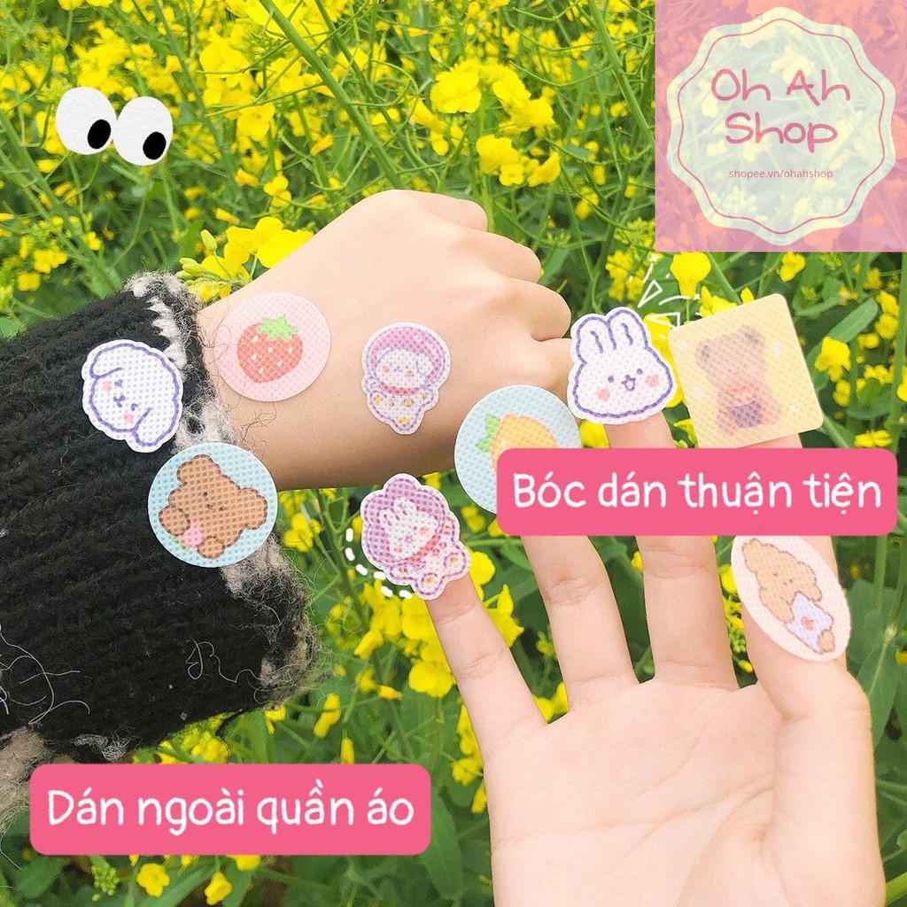 🍓 Miếng Dán Kèm Tinh Dầu Đuổi Muỗi Chống Muỗi Đốt Hình Gấu Siêu Cute 18 Miếng