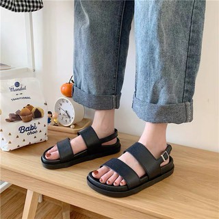 Sandal Nữ Đế Cao Su Quai Ngang Vintage D88