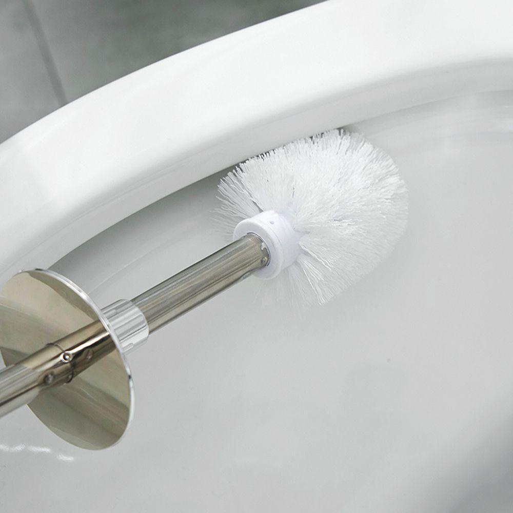 Bộ Giá Đỡ Bàn Chải Chà Toilet Bằng Thép Không Gỉ Với Tay Cầm Dài Tiện Dụng