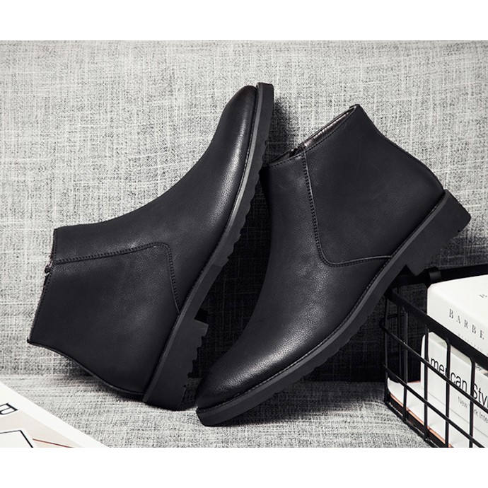 Giày Tây Boots nam cổ lửng Chelsea Boots Zip | BigBuy360 - bigbuy360.vn