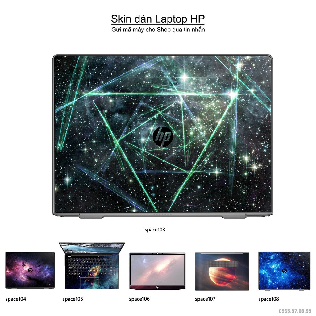 Skin dán Laptop HP in hình không gian nhiều mẫu 18 (inbox mã máy cho Shop)