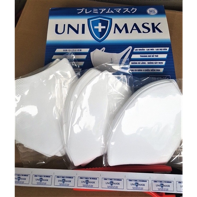 <Bịch 10 cái> Khẩu trang 3D Uni Mask Chính Hãng