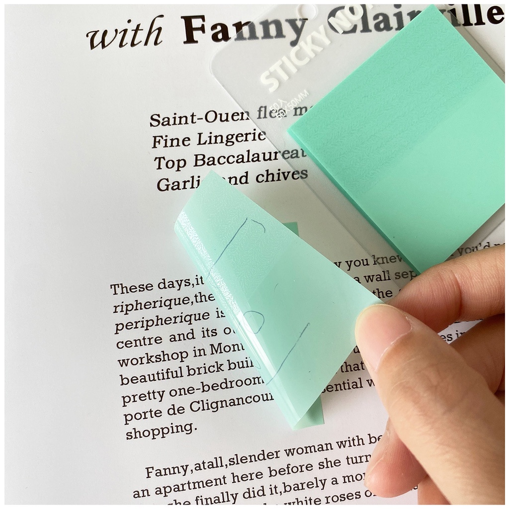 50 Tờ Giấy Ghi Chú Trong Suốt Chống Thấm Nước