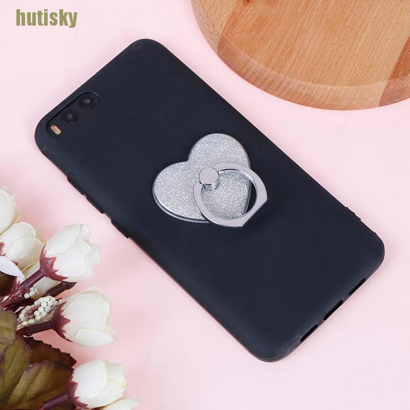 hutisky Universal heart glitter finger ring mobile phone smartphone stand holder CDH