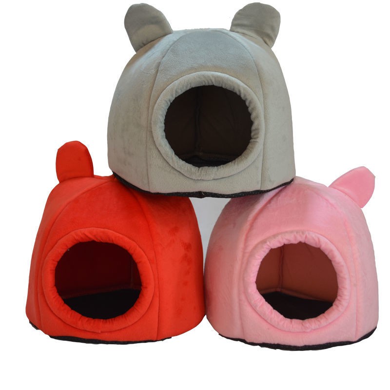 Ổ mèo mùa đông giữ ấm và dày dặn bốn thỏ chung đóng chất độn chuồng cho Yurt cũi teddy