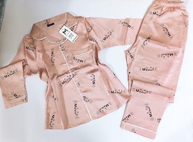 Bộ Pijama lụa Hàn Quốc mềm mịn ( ảnh thật)