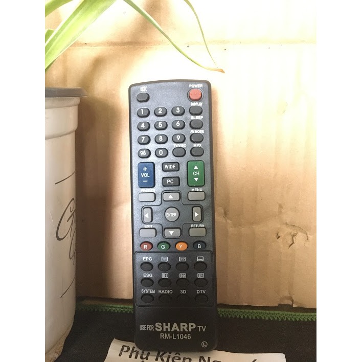 Remote điều khiển tivi SHARP RM-L1046 ,remote tivi sharp RM-L1046 , Tặng pin AA .Bảo hành 6 tháng 1 đổi 1