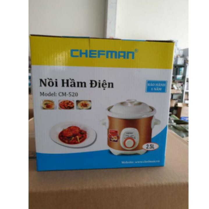 Nồi Hầm Điện, Kho Cá Chefman CM-520 - Nồi Hầm Cháo Đa Năng