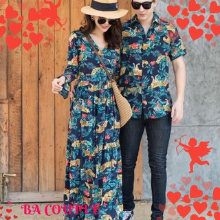 [CÓ ẢNH THẬT] Set đồ đôi - Áo váy sơ mi đôi đầm hoa đi biển-BA29