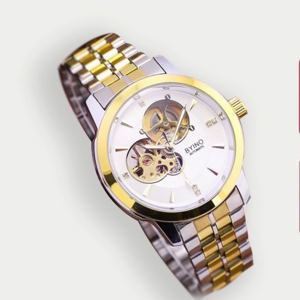 Đồng Hồ Cơ BYINO Lộ Tim Cơ, Đồng Hồ Nam Máy Cơ Byino Chống nước Chống Xước, Lộ Cơ Trước Sau, Sang Trọng tinh Xảo
