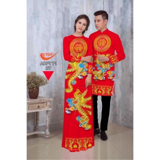 Vải áo dài cưới in 3D