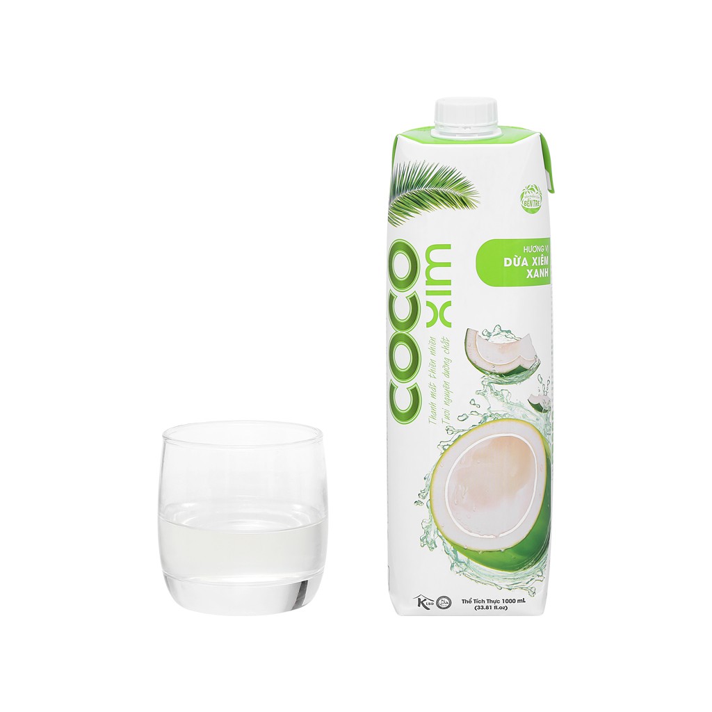 [1 Lít] Nước dừa xiêm xanh Cocoxim [VN] BETRIMEX Coconut Water Original (halal) (bph-hk)