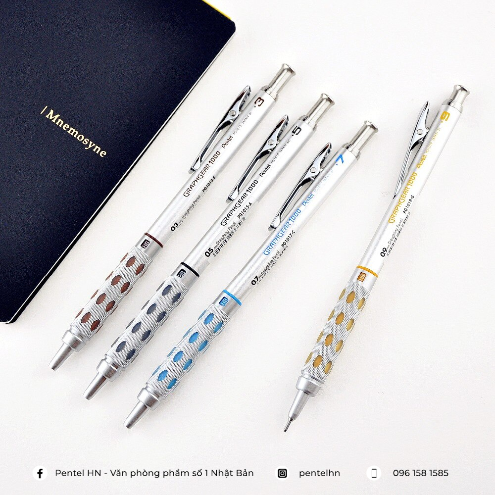 (Chuyển Được Độ B) Bút Chì Kim Bấm Kỹ Thuật Chuyên Nghiệp Pentel Graphgear 1000 | Vẽ Phác Thảo, Kiến Trúc, Mỹ Thuật