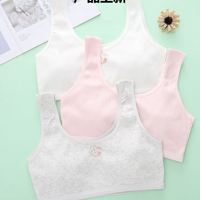áo Bra Học Sinh Hai Lớp Chất Liệu Cotton Size Cho Bé Từ 28-50kg