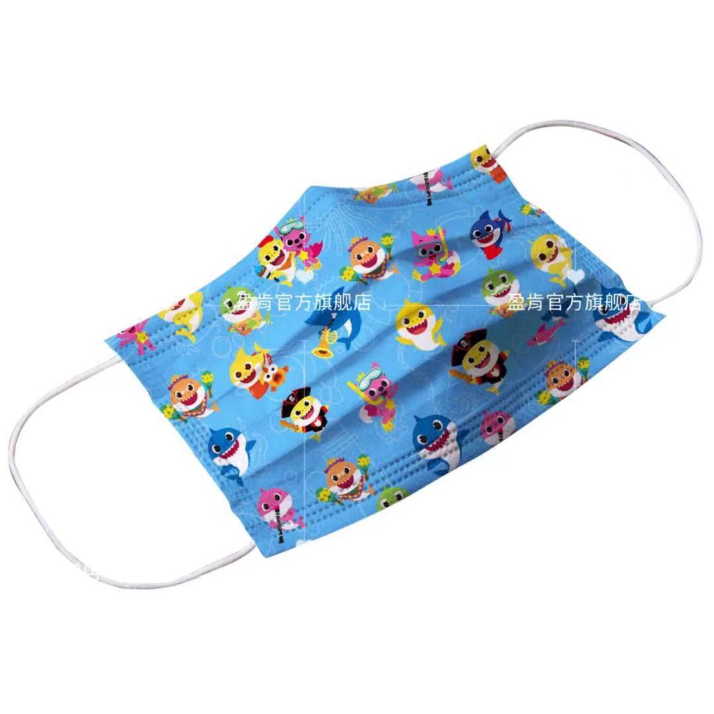 50 Khẩu Trang In Hình Cá Mập Dễ Thương   3 Lớp