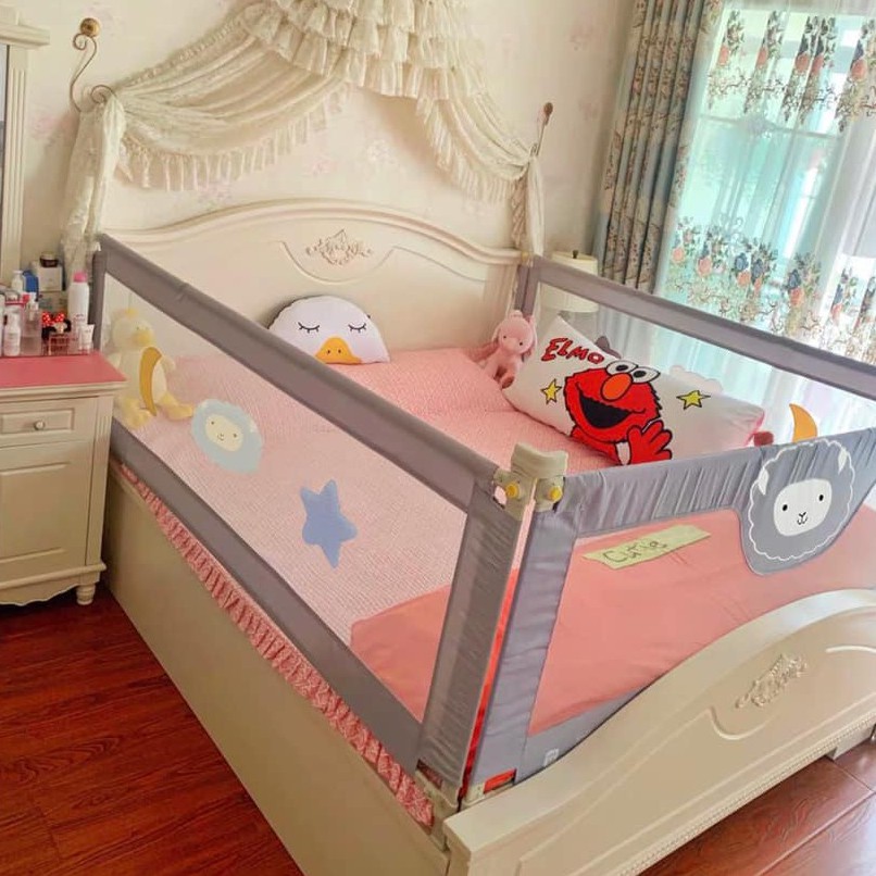 Thanh chắn giường cho bé cao cấp nâng hạ độ cao