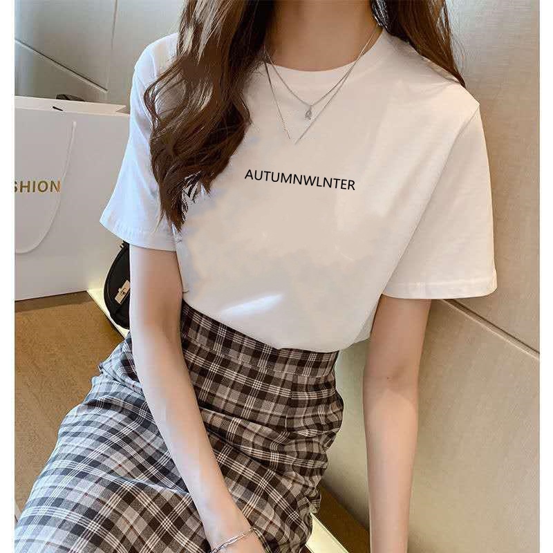 Korean version of loose fashion print trend short-sleeved T-shirt woman