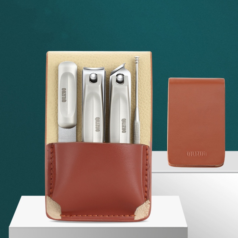 Bộ Dụng Cụ Chăm Sóc Móng Chuyên Nghiệp Bằng Thép Không Gỉ Kèm Túi Đựng