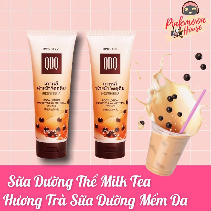 Lotion Dưỡng Sáng Cấp Ẩm Trắng Mịn Milk Tea Hương Trà Thơm Dễ Chịu