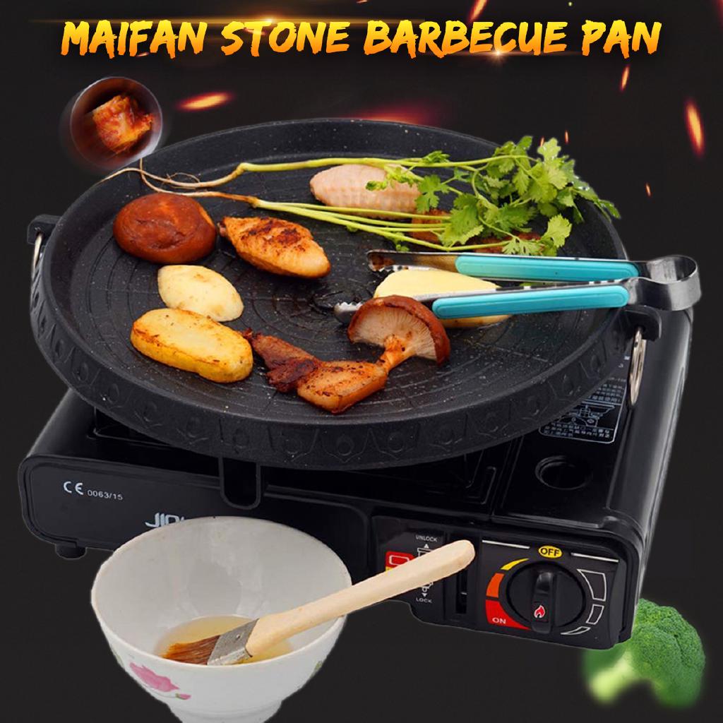 Chảo nướng thịt BBQ gamasot hình tròn phong cách Hàn Quốc