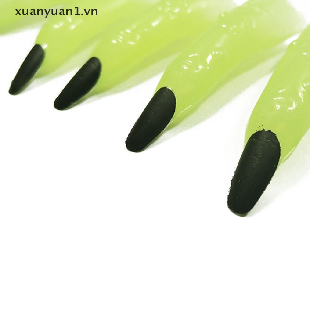 Set 10 Móng Vuốt Phù Thủy Dạ Quang Hóa Trang Halloween