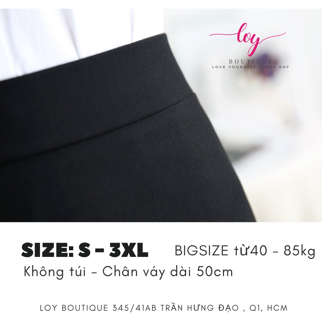 [BIGSIZE S-3XL] Chân váy bút chì công sở - lưng cao - xẻ sau- chất thun dày - ôm dáng không nhăn không xù không dão | BigBuy360 - bigbuy360.vn