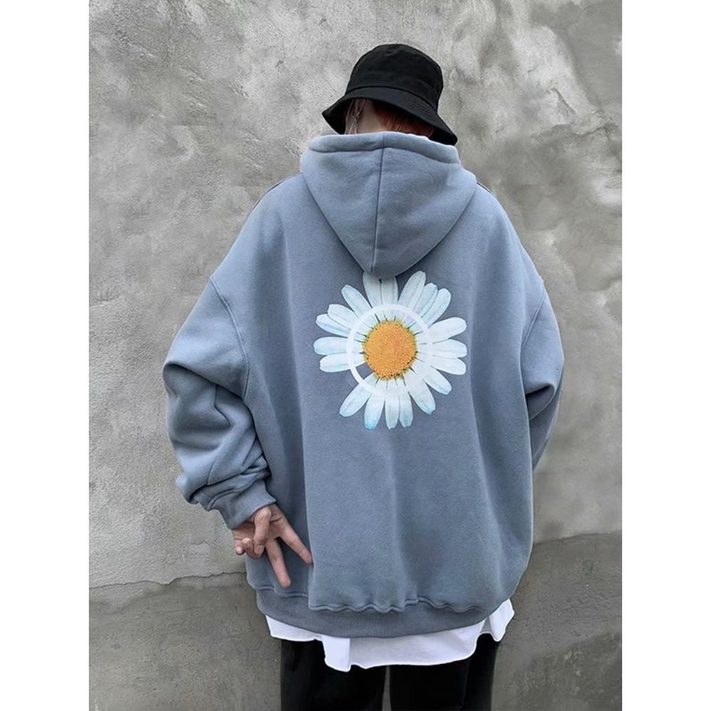 GD Peaceminusone Áo hoodie thiết kế bông cúc phong cách G Dragon quyến rũ cho nữ