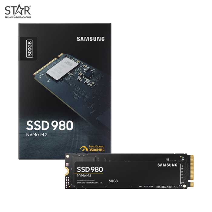 Ổ cứng SSD 500G Samsung 980 M.2 NVMe PCIe Gen3x4 VNAND (MZV8V500BW)