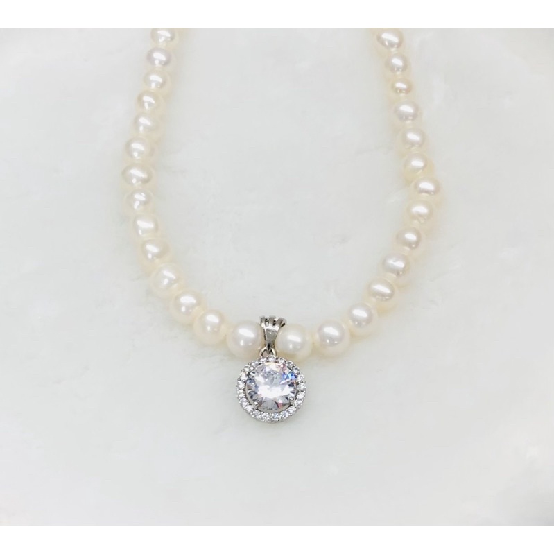 Chuỗi đeo 7ly mix đá tròn