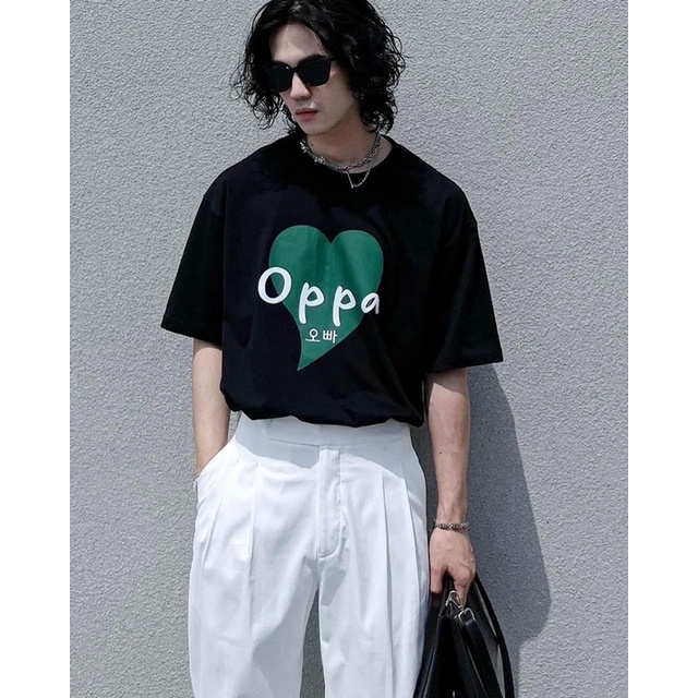 ÁO THUN TAY LỠ COTTON OPPA FORM UNISEX NAM NỮ (kèm ảnh thật)