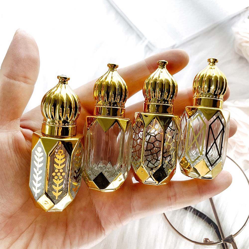MXGOODS High Quality Perfume Bottle 6ml Perfume Container Empty Bottle Beauty Lady Gift Roll-on Essential Oil Bottle Cosmetics Sample Test Container Vintage Luxury Style Refillable Bottles