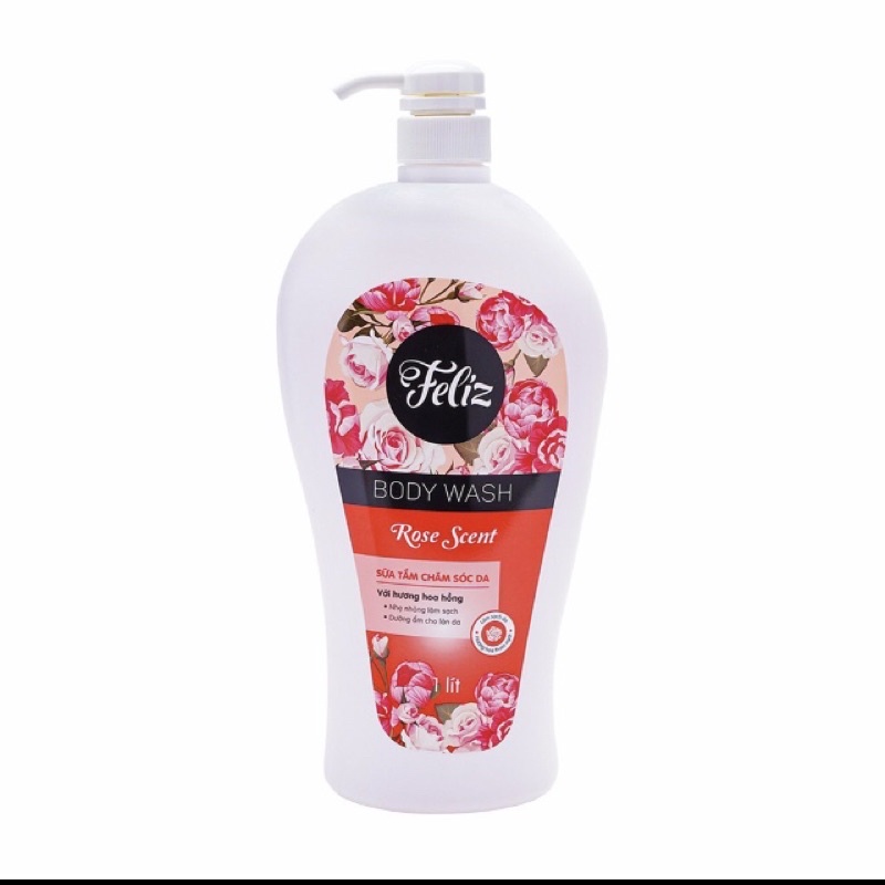 SỮA TẮM FELIZ BODY WASH ROSE  siêu Thơm