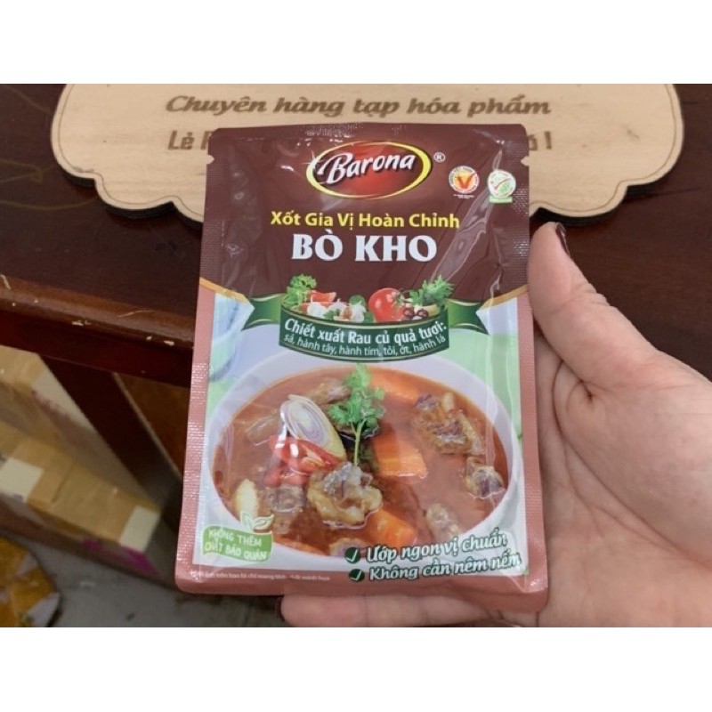 Xốt Gia Vị Hoàn Chỉnh BARONA 80gr Không Cần Nêm Thêm Gia Vị